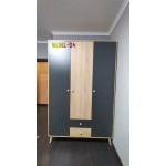 Шафа 3Д Еріка графіт фото від Мебель-24