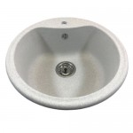 Мийка гранітна кругла 490 біла ТМ Mebel-24