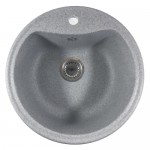 Мойка гранитная круглая 490 серая ТМ Mebel-24