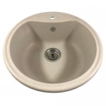 Мийка гранітна кругла 490 бежева ТМ Mebel-24