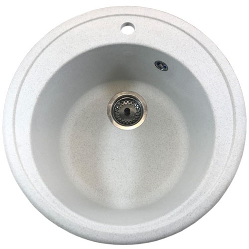 Мийка гранітна кругла 505 біла ТМ Mebel-24
