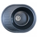 Мойка гранитная овальная 6250 чёрная ТМ Mebel-24