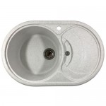 Мойка гранитная овальная 7850 белая Mebel-24