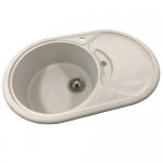 Мойка гранитная овальная 7850 белая Mebel-24