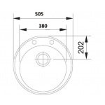 Мийка гранітна кругла 505 бежева ТМ Mebel-24