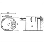 Мойка гранитная овальная 6250 шоколад ТМ Mebel-24