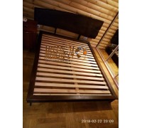 Ліжко двоспальне на замовлення з бука фото