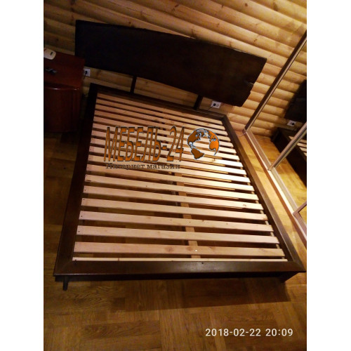 Ліжко двоспальне на замовлення з бука фото