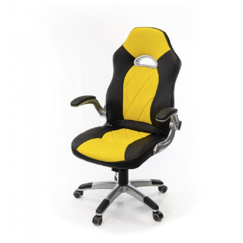 Кресло Форсаж-8 PL GTR TILT чёрно-жёлтый А-Клас