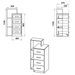 Комод 4 + 1Л Компанит