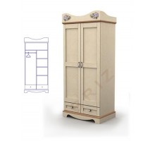 Двухдверный шкаф светлый An-02/1 Angel Двухдверный шкаф светлый An-02/1 Angel