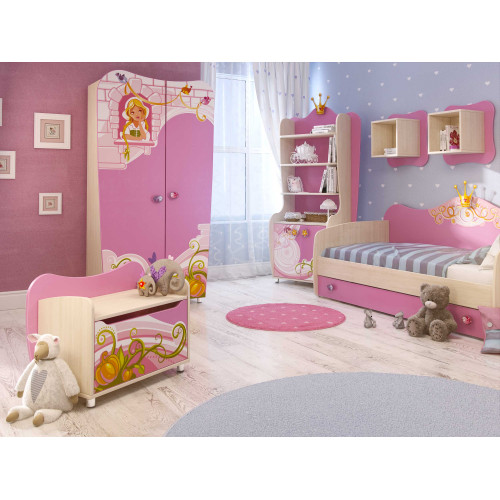 Спальня розовая Cn-3 Cinderella от Мебель-24