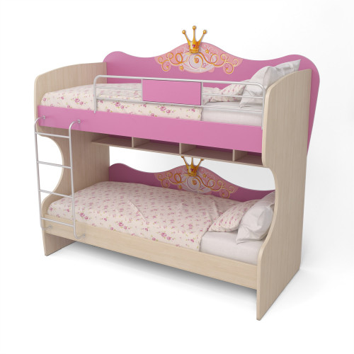 Двухъярусная кровать розовая Cn-12 Cinderella от Мебель-24