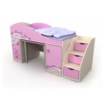 Кровать чердак Pn-40/1 Pink от Мебель-24