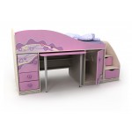 Кровать чердак Pn-40/1 Pink от Мебель-24