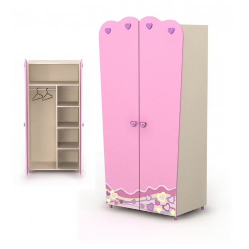 Двухдверный шкаф Pn-02/1 Pink от Мебель-24