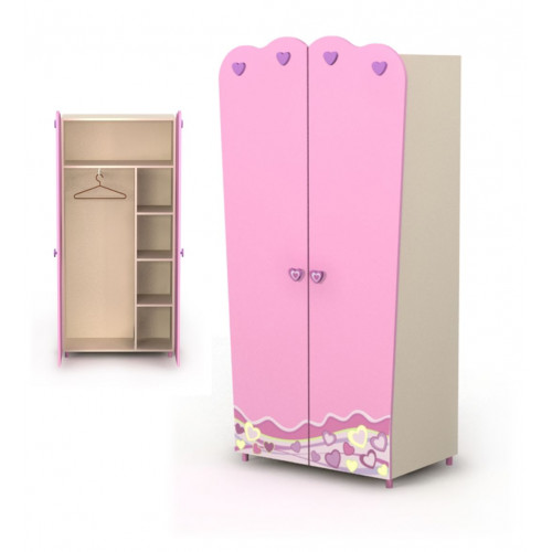 Двухдверный шкаф Pn-02/2 Pink от Мебель-24