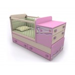 Кровать манеж Pn-30 Pink от Мебель-24