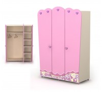 Трехдверный шкаф Pn-03 Pink 