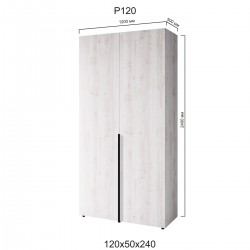 Шкаф Сота Р-120 Дуб Крафт Белый
