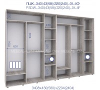 Шафа купе ПШК 340/43 / 24-01-4Ф