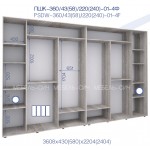 Шкаф купе ПШК 360/43/24-01-4Ф Мебель Сич
