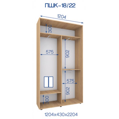 Шкаф купе ПШК-18/22