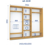 Шафа купе ШК-30/22