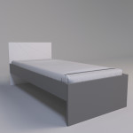 Ліжко 09 X-Скаут білий мат Санті Меблі