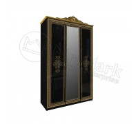 Шкаф 3Д Дженифер с зеркалом Black-Gold