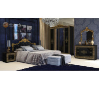 Спальня Дженифер Black-Gold набор со шкафом 4Д