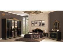 Спальня Дженифер Black-Gold набор со шкафом 6Д