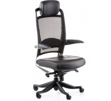 Кресло Special4You FULKRUM BLACK LEATHER BLACK MESH