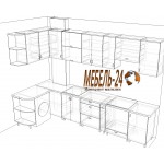 Кухня кутова зелена Київ Меблі-24