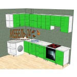 Кухня кутова зелена Київ Меблі-24